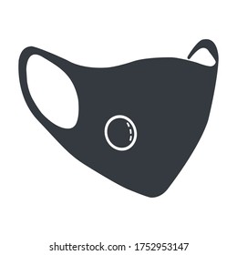 Medical Mask, N95 Respiratory Protective Icon Vector ESP10