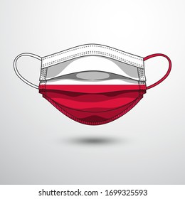 Medical Mask with National Flag of Poland.