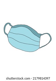 Medical Mask Object Vector Art