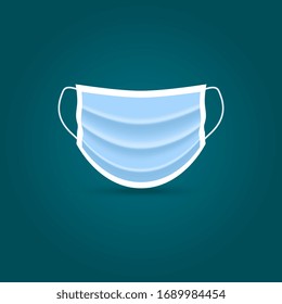 Medical mask on background. Vector illustration