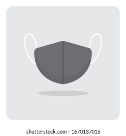Medical mask for protection Coronavirus (COVID-19) or pollution, Vector design of flat icon.