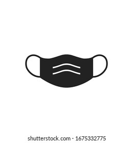 Medical Mask For Protection Coronavirus (COVID-19) Or Pollution, Vector Design Of Flat Icon