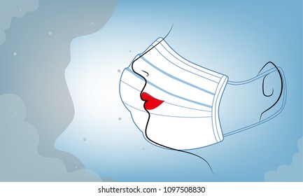 Medical mask (protects your respiratory from a bad pollution)