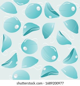 Medical mask seamless pattern. Medical mask background