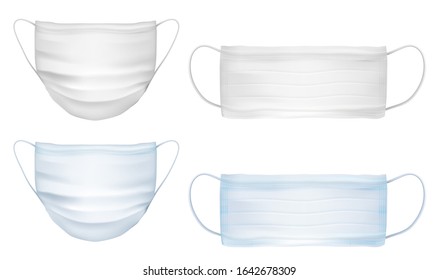 medical mask set vector illustration