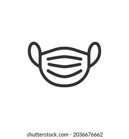 Medical mask thin line icon. Symbol in trendy outline style. Premium design for web and apps. Perfect for UI.