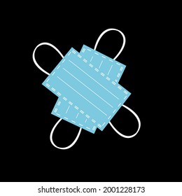 Medical mask. Use a face mask. Vector illustration