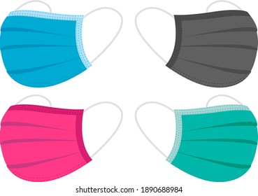 Medical mask vector art and illustration