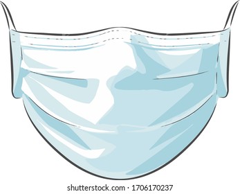 Medical Mask Vector | Face Mask Vector | Disposable Medical Surgical Face Mask Vector