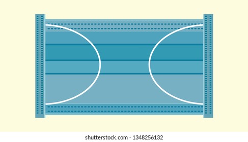 Medical mask vector, icon