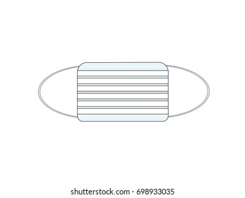Medical mask vector icon.