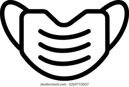 Máscara médica Icono del vector Ilustración del diseño
