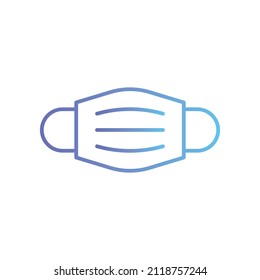 Medical mask vector icon with gradient