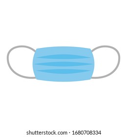 Icono vectorial de máscara médica aislado.