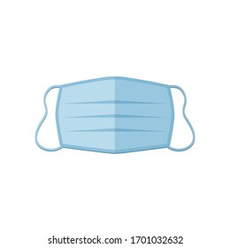 Medical mask vector icon isolated on white background.