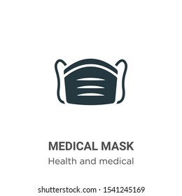 Medical mask vector icon on white background. Flat vector medical mask icon symbol sign from modern health and medical collection for mobile concept and web apps design.