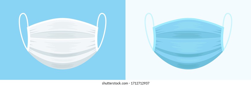 Medical mask vector icon. Virus protective