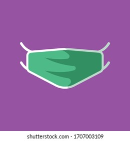 Medical mask Vector illustration. Isolated on background