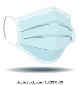 Medical mask vector illustrator design isolated on white background.