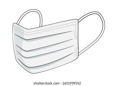 medical mask vector image on white background