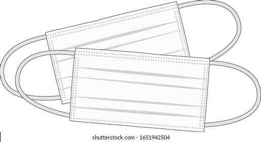 medical mask vector image on white background
