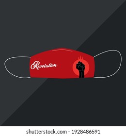 Medical mask vector model. Face mask design