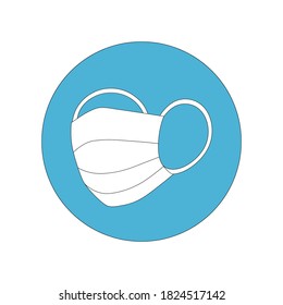 Medical mask vector. Safety breathing masks.