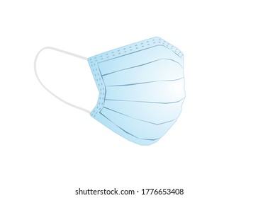 medical masks to prevent infection and air pollution health care, protect the face from dust and flu Isolated vector illustration