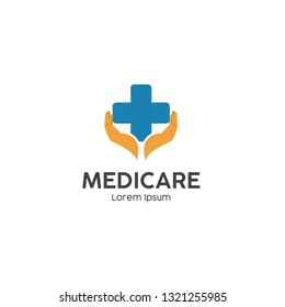 Medical medicare logo vector logo template 