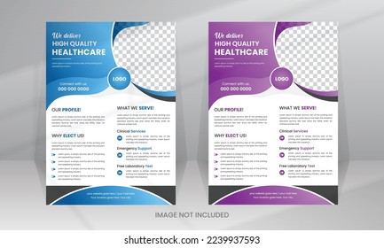 Medical Medicine Health Care Flyer and post banner template with photo