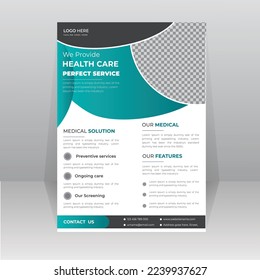 Medical Medicine Health Care Flyer and post banner template with photo