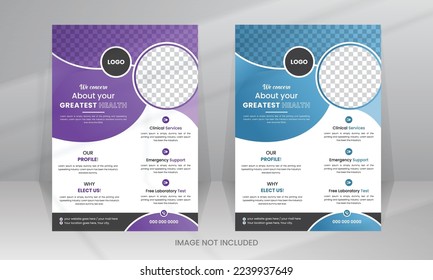 Medical Medicine Health Care Flyer and post banner template with photo