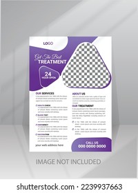 Medical Medicine Health Care Flyer and post banner template with photo