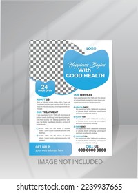 Medical Medicine Health Care Flyer and post banner template with photo