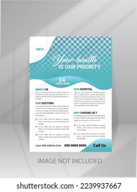 Medical Medicine Health Care Flyer and post banner template with photo