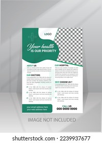 Medical Medicine Health Care Flyer and post banner template with photo