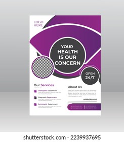 Medical Medicine Health Care Flyer and post banner template with photo
