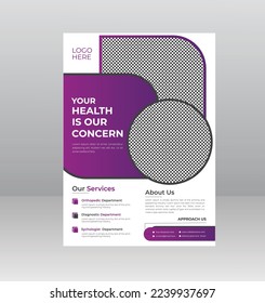 Medical Medicine Health Care Flyer and post banner template with photo