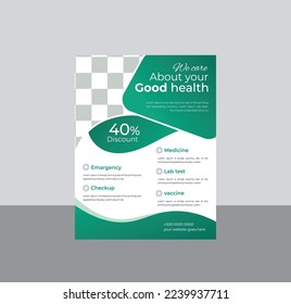 Medical Medicine Health Care Flyer and post banner template with photo