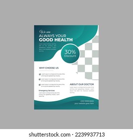 Medical Medicine Health Care Flyer and post banner template with photo