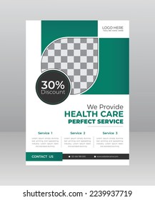 Medical Medicine Health Care Flyer and post banner template with photo