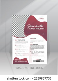 Medical Medicine Health Care Flyer and post banner template with photo