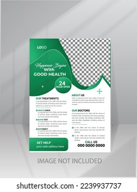 Medical Medicine Health Care Flyer and post banner template with photo