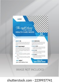 Medical Medicine Health Care Flyer and post banner template with photo