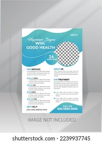 Medical Medicine Health Care Flyer and post banner template with photo