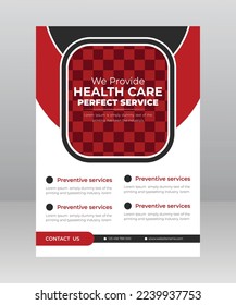 Medical Medicine Health Care Flyer and post banner template with photo