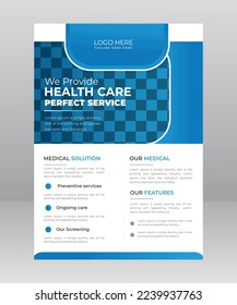 Medical Medicine Health Care Flyer and post banner template with photo