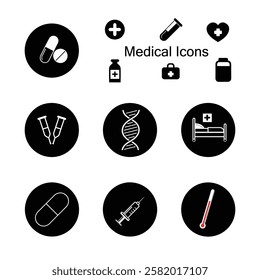 Medical and Medicine icon set.