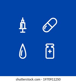 Medical Medicine Icon Set Illustration Design Template with Outline Style