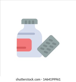 Medical, Medicine, Science  Flat Color Icon. Vector icon banner Template. Vector Icon Template background